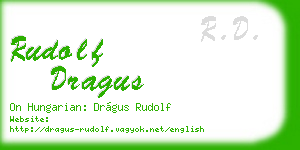 rudolf dragus business card